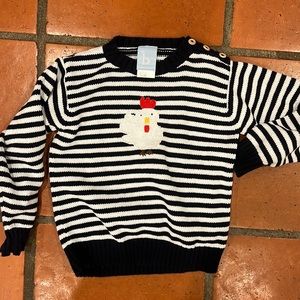 COPY - Bella Bliss navy and white stripe chicken sweater